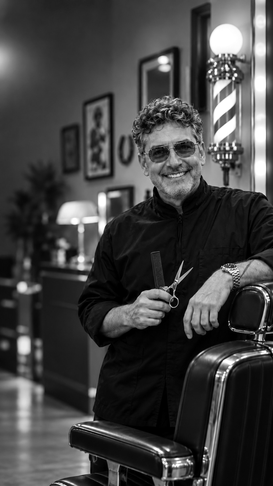 Il barbiere nella sua bottega